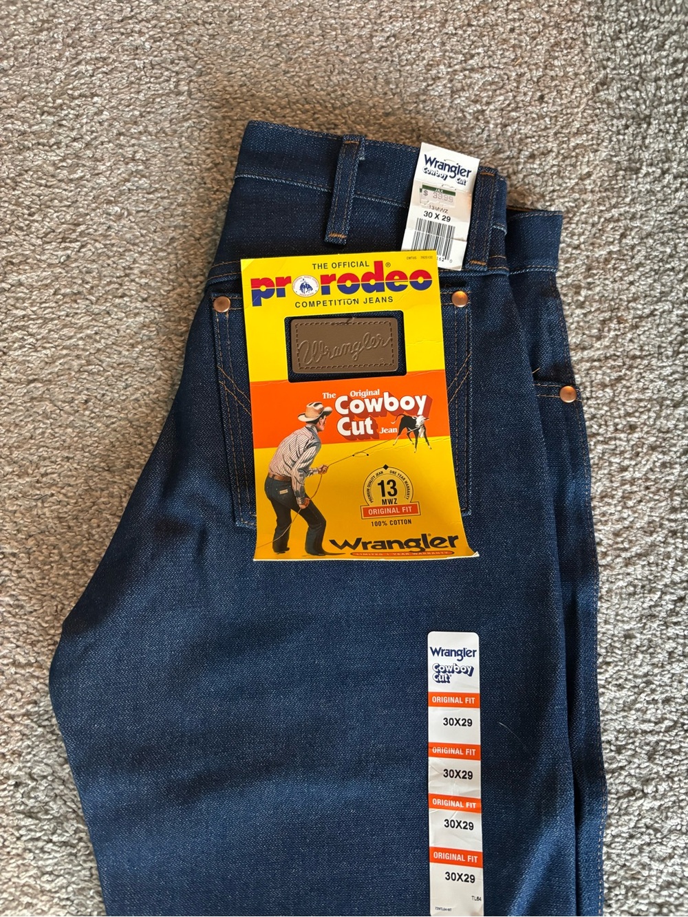 Wrangler Men's Dark Blue Bootcut Jeans